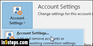 Change default Outlook account - Step 4