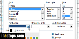 setting default font for outlook 2013