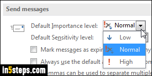 Change email importance in Outlook - Step 5