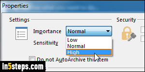 Change email importance in Outlook - Step 6