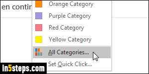 change default category color in outlook for mac 2016