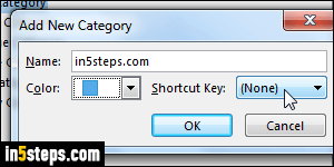 Customize Outlook category - Step 5