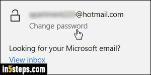 Change email password in Outlook - Step 1