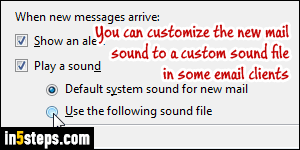 Change Outlook new email sound - Step 2