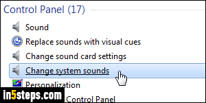 Change Outlook new email sound - Step 3