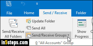 Change Outlook send/receive settings - Step 3