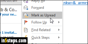 Change when Outlook marks emails as read - Step 1