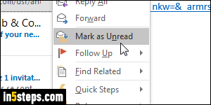 outlook for mac - shortcut for mark as read