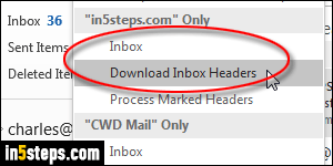 Check for new mail in Outlook - Step 4