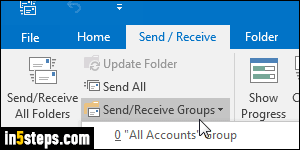 Disable / delete Outlook email account - Step 2