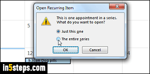 Edit multi-appointment series in Outlook - Step 3