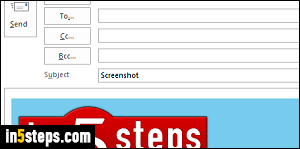 Email a picture from Microsoft Outlook - Step 3