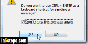Enable/disable Ctrl Enter in Outlook - Step 2