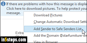 Export safe/blocked senders from Outlook - Step 1
