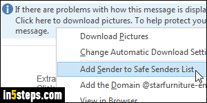 add sender to blocked list outlook 2016 for mac