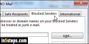 Export safe/blocked senders from Outlook - Step 4