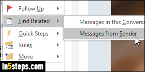 Find all messages from a sender - Step 3