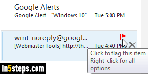 Flag message in Outlook - Step 3