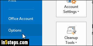 Hide envelope icon in Outlook - Step 4