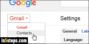 Import Gmail contacts to Outlook - Step 2