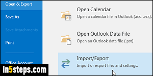 Import Yahoo contacts to Outlook 2016 - Step 3