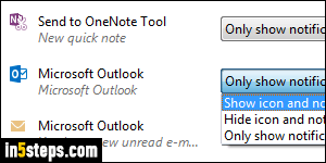 Minimize Outlook to tray - Step 3