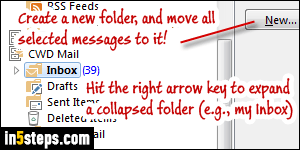 Move email messages to Outlook folders - Step 3
