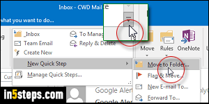 Move email messages to Outlook folders - Step 4