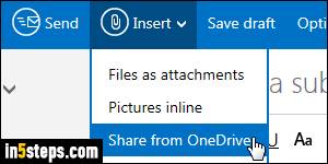 Remove attachment in Outlook - Step 1
