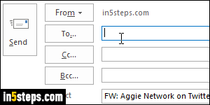 Resend message in Outlook - Step 1