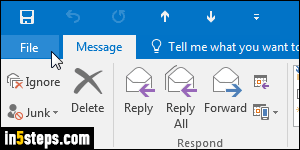 Resend message in Outlook - Step 2