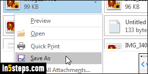 Save attachments in Outlook - Step 4