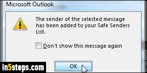 Show email image in Outlook - Step 5