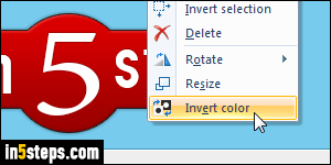 Invert the colors of an image in MS Paint (Windows 7/8/10)