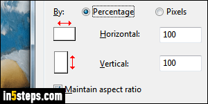 Resize image in MS Paint - Step 4