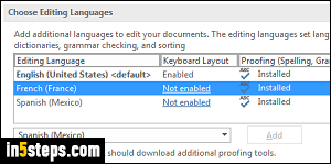 Add a language to Microsoft Word - Step 4