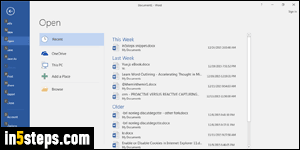 Always show the ribbon in Word 2016 - Step 5