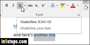 Remove hyperlink in word mac