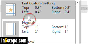 Change margins in Word 2016 - Step 1