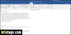 word for mac 2016 does not show previews of the document