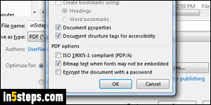 Save as PDF from Microsoft Word - Step 4