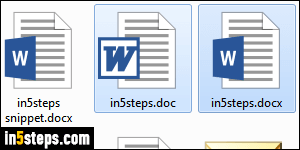 Save Word file in compatibility mode - Step 1