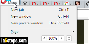 Change default font in Opera - Step 2