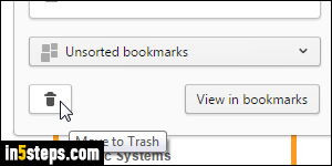 Edit / delete bookmark in Opera - Step 3
