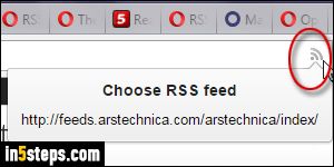 Read RSS feeds in Opera - Step 4