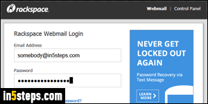 Login to your email account with Rackspace webmail
