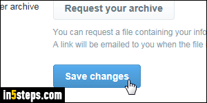 Change the email address in your Twitter account