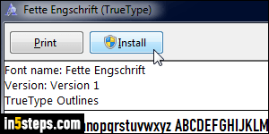 Add font in Windows 7/8/10 - Step 3