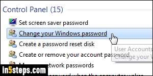 Add/change Windows password hint - Step 2