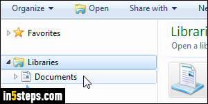 Add folder to library in Windows 7 - Step 2